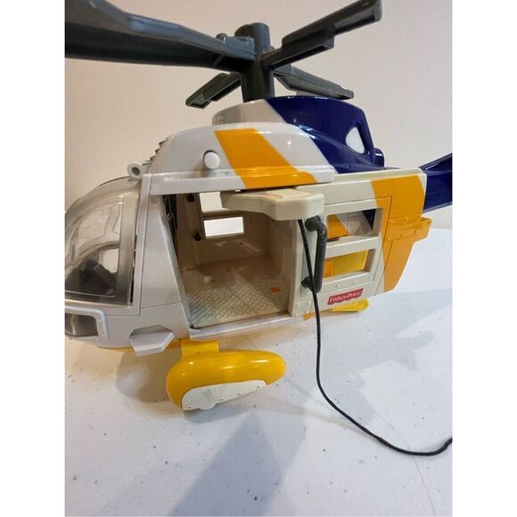 Fisher Price Imaginext Ocean Rescue Helicopter Winch Propellers 12” 2007 - Picture 2 of 5
